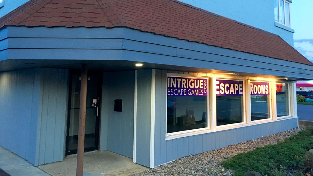 Intrigue Escape Games building front.